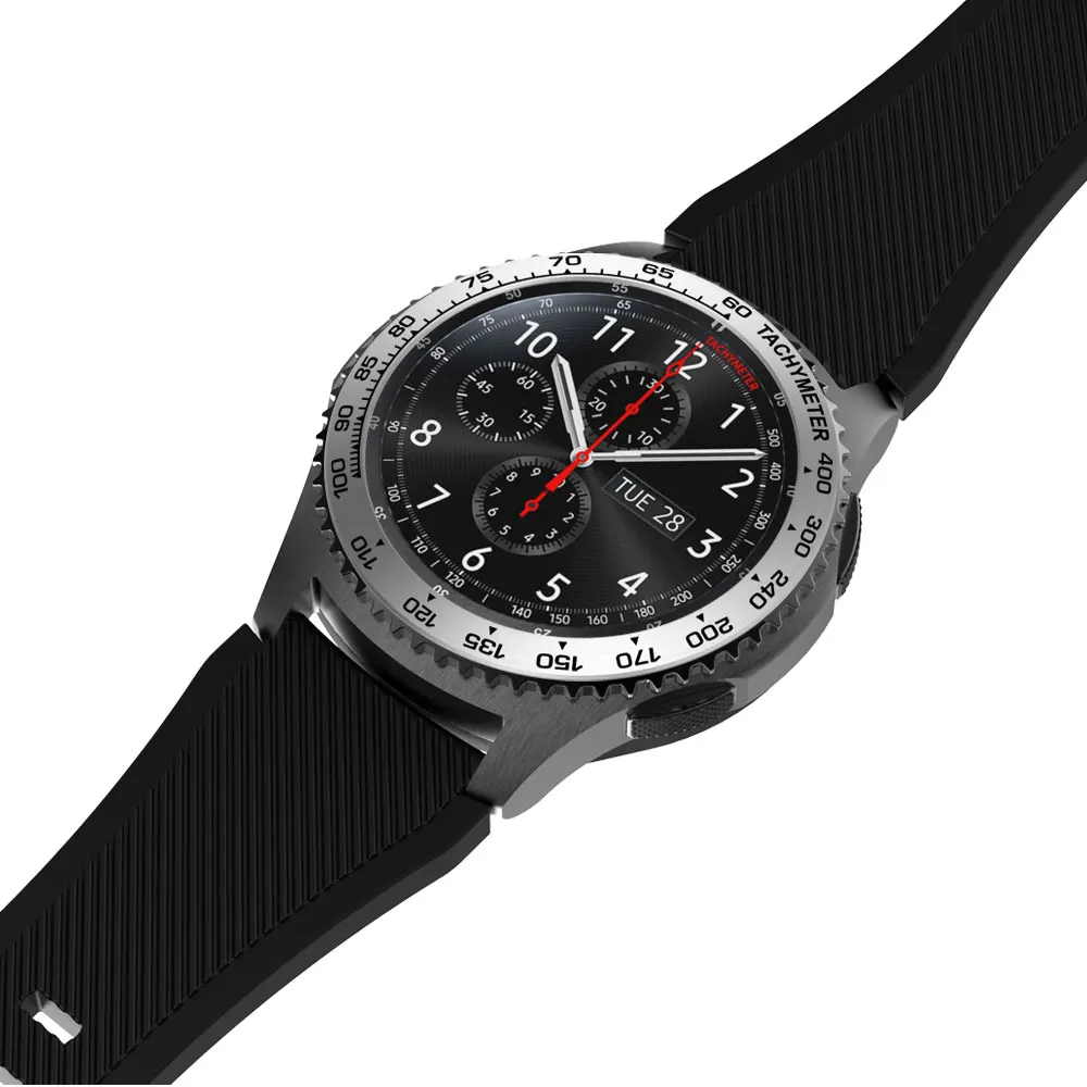 Часы с циферблатом кольцо для samsung gear S3 Frontier/galaxy Watch 46 мм чехол для укладки клеющаяся крышка против царапин защитное кольцо