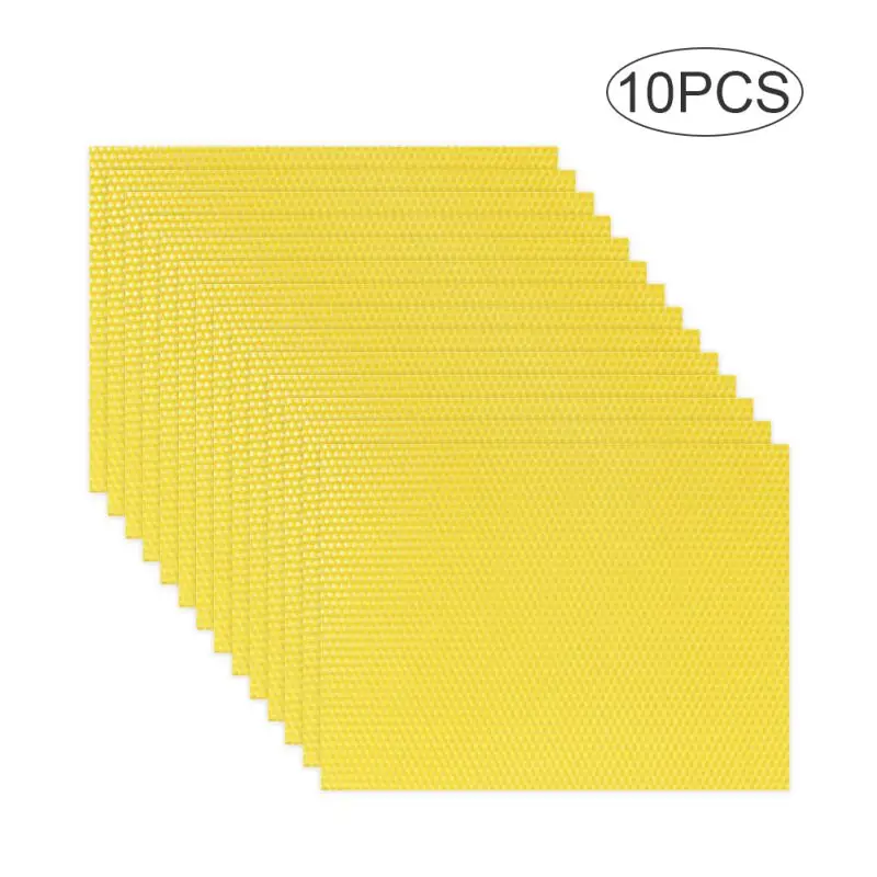 10PCS 50/10/5/1 шт. пчелы гнездо Пчеловодство Мёд искусственная вощина из пчелиного воска кадров Мёд Hive с сопротивлением оборудование садовый инструмент - Цвет: 10PCS