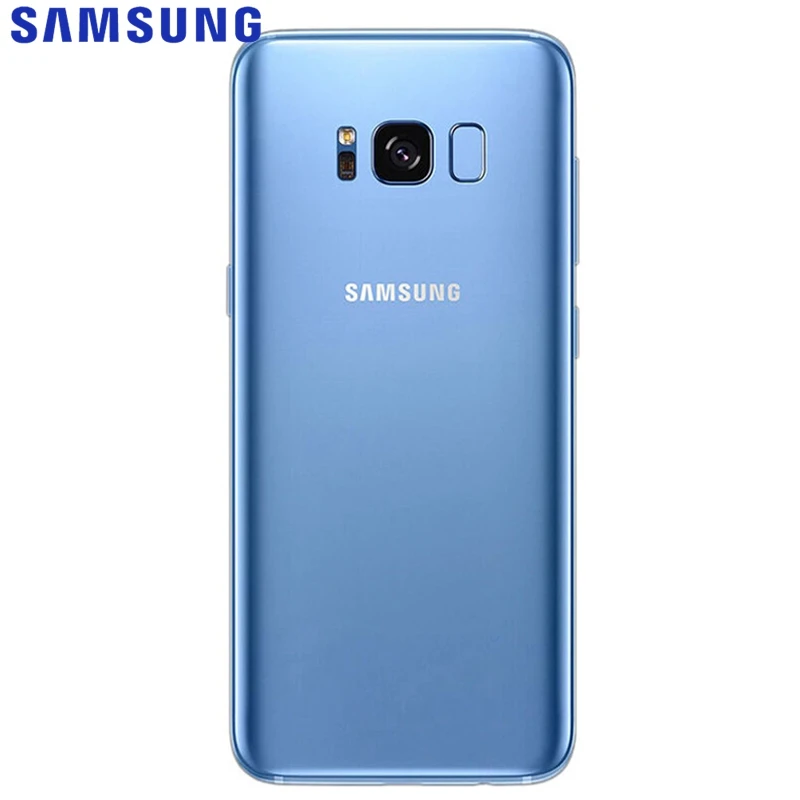 samsung стеклянный корпус задняя крышка Чехлы для samsung S8 S8 Plus S8+ S8plus SM-G955 S8 G9500 Телефон задняя крышка батареи - Цвет: Blue