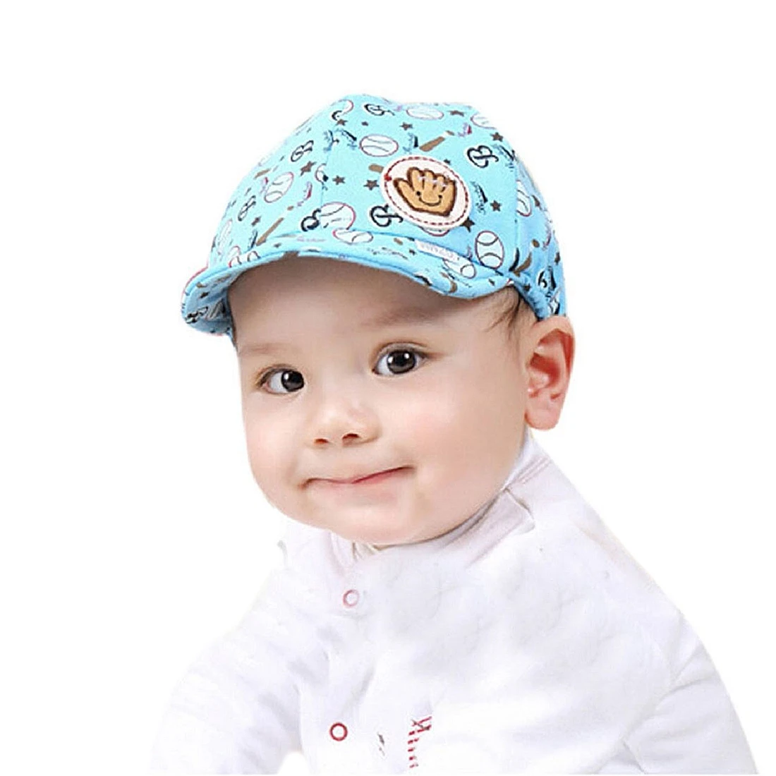 Baby Boy Girl Kid Toddler Infant Hat Peaked Baseball Beret Cap (Blue