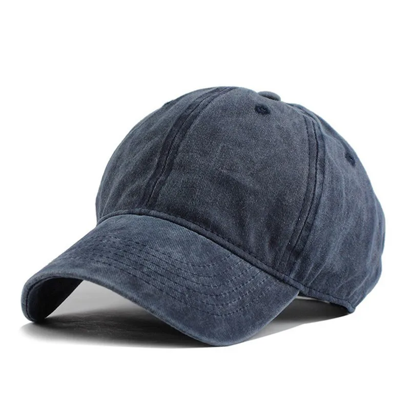 

VISROVER 100% Washed Denim Baseball cap Snapback Hats Autumn Summer Hat for Men Women Caps Solid couple caps hats Sun Hat Cap