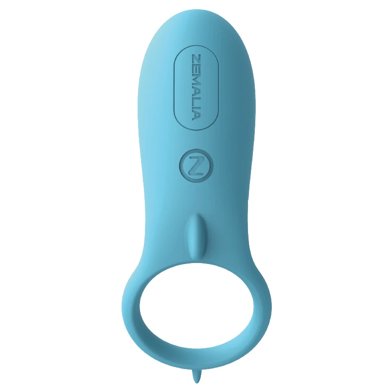 ZEMALIA Azure Soft Silicon Vibrating Cock Ring Penis Ring Vibrator Cockring Sex Toys for Men Adult Toy Sex Products for Couples