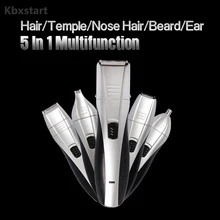 5 в 1 щетка для шерсти комплект электрические волос зажим для носа уха для бритья висков резки профессиональный Barbeador Eletrico Masculino