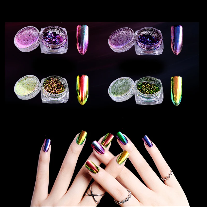 

1Box 0.2g Chameleon Pigment Nail Glitter Powder Dust Mirror Powder Vtirka New DIY Nail Art Beauty Nail Art Pigment Decorations