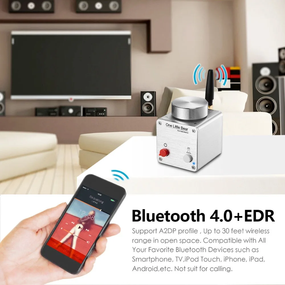 US $52.79 Nobsound Latest Little Bear G5 HiFi Mini Bluetooth Digital Amplifier Audio Amp Stereo 50W2 With Power Supply