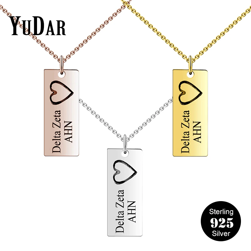 Bees in Flowers Necklace Personalized Engraved Heart Custom Gift Pendant-Valentines Day Love