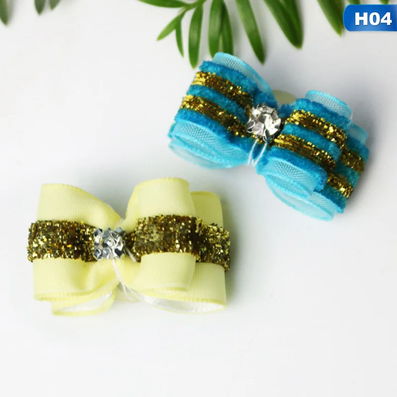 

1 PCS Handmade Pet Puppy Dog Cat Hairpin Hair Bows Dog Hair Clips Pet Dog Grooming Accessories Random Color Pet Hair Accessories