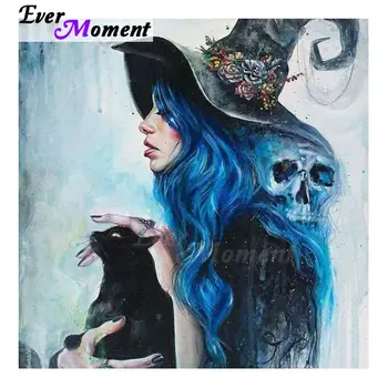 

Ever Moment Diamond Painting Mosaic Cross Stitch Handmade Full Square Drill 5D DIY Diamond Embroidery Woman Cat Decor S2F1865