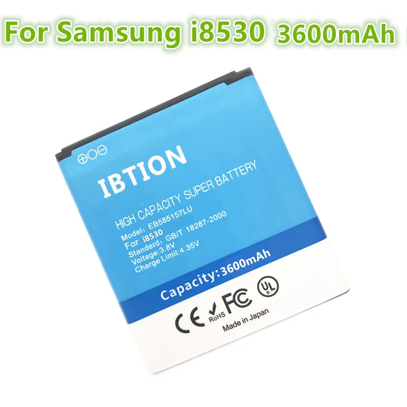 Ibtion 3600 мА/ч EB585157LU литий ионный аккумулятор телефона Батарея для samsung i8552 i8558 i8550 i869