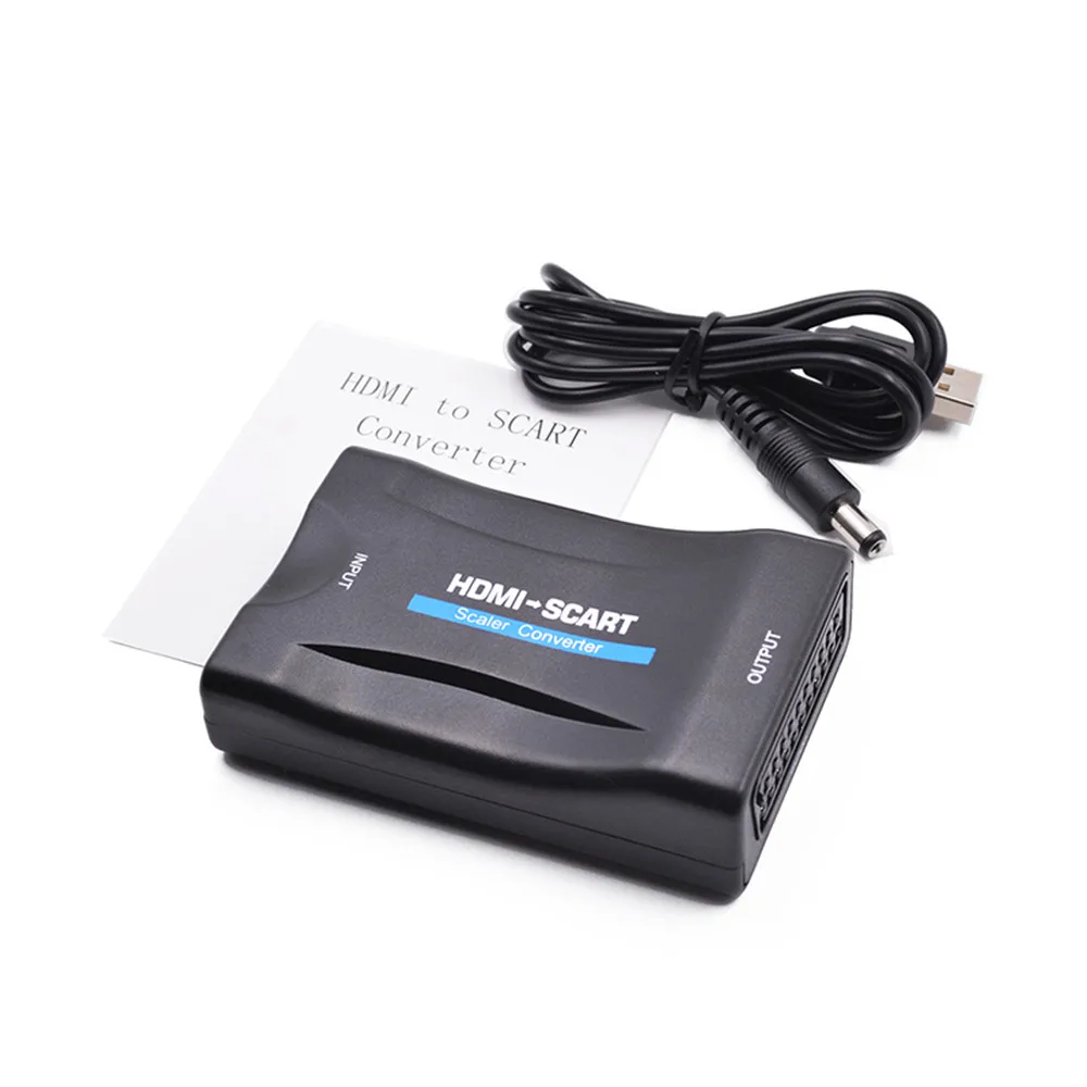 HDMI в SCART конвертер со съемной головкой Поддержка NTSC и PAL два ТВ-механизма |