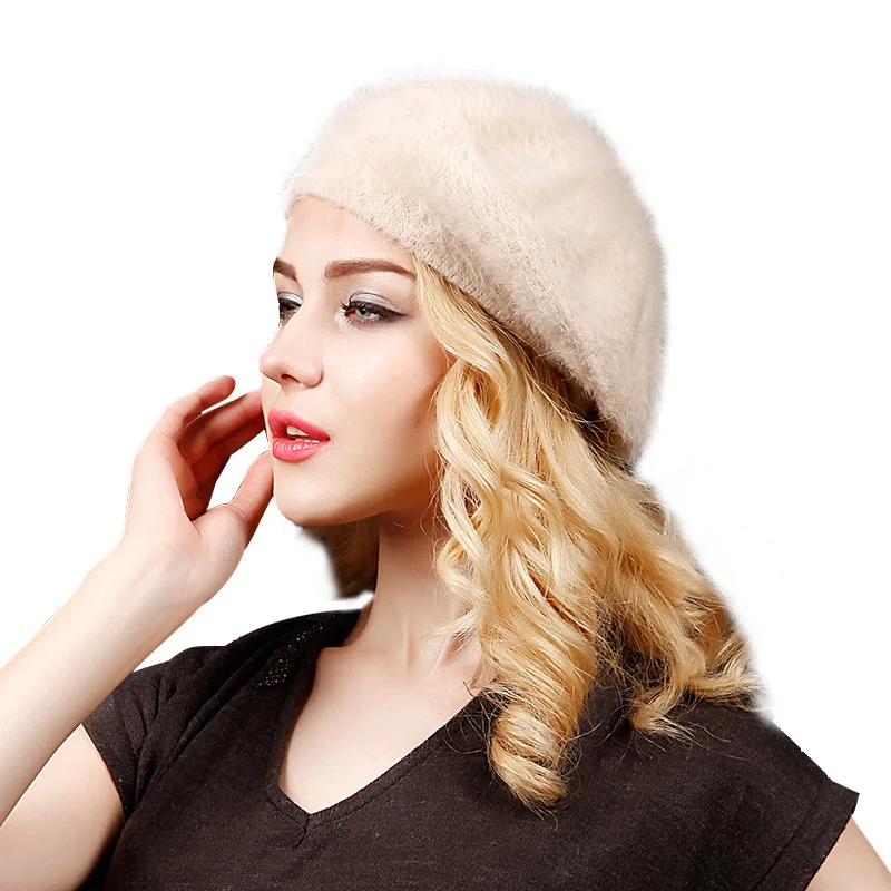 

Women Wool Beret Cap New Autumn Winter Female Elegant Berets Hat Ladies Fashion Warm Soft All-match British Vintage Hats H6808