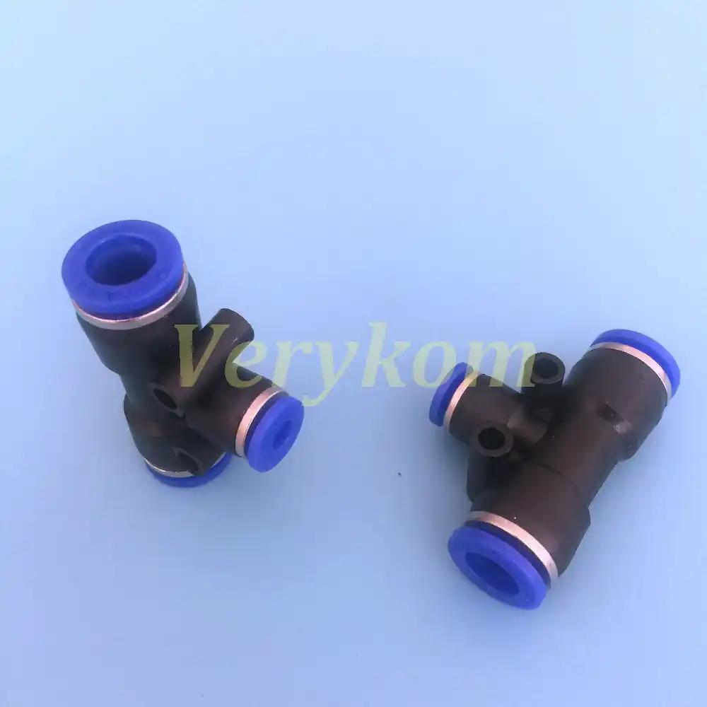 Pneumatique T Pièce Air comprimé connecteur Connecteurs 4 mm//6 mm//8 mm//10 mm//12 mm