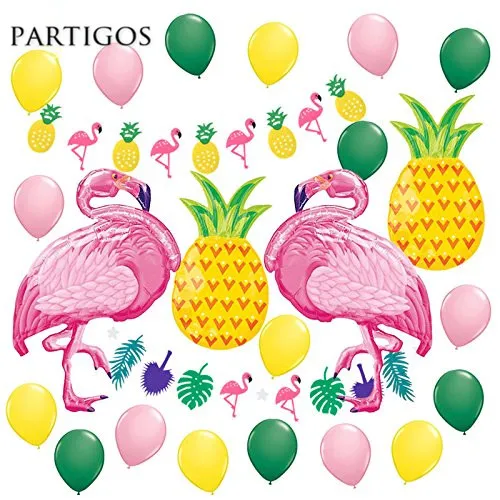 

1 set Pink Flamingo Pineapple Foil Balloons 10inch Latex Ballons Animal Leaves Garland Banner Theme Birthday Wedding Party Decor