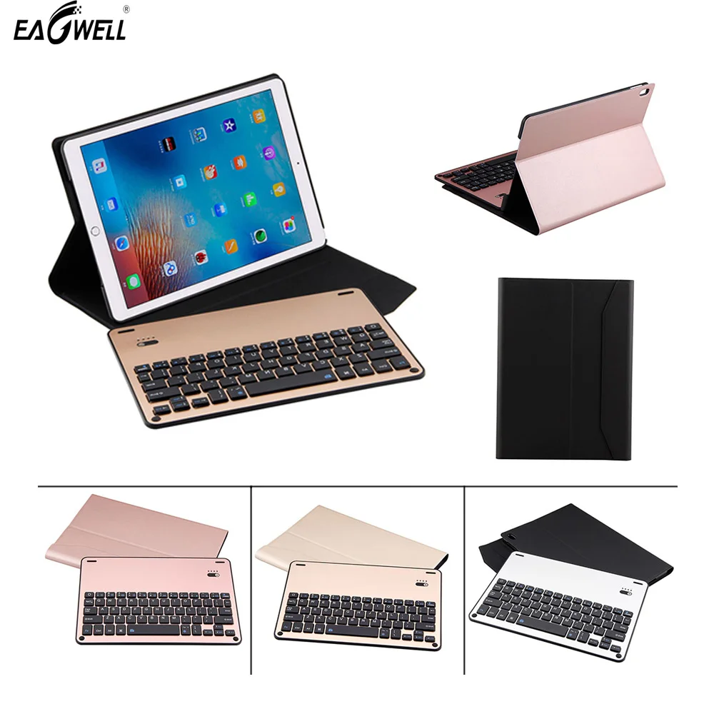 

Aluminum alloy Bluetooth Keyboard Leather Case For Apple iPad Pro 10.5 inch 2017 Removable Bluetooth Keyboard Case Tablet Cover