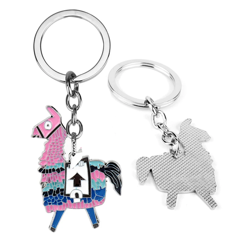 

Llama Enamel Keychain Animal Alpaca Trinket Keyholder Alloy Pendant Key Ring Men Women Cartoon Jewelry Key Buckle
