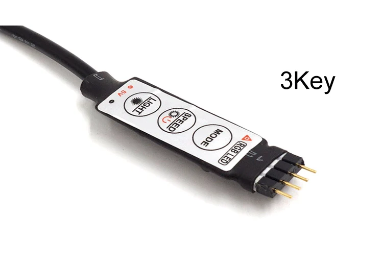 USB RGB контроллер DC5V выключатели со светодиодным индикатором с 3 ключа 4 Pin гнездовой разъем для 5V Светодиодная лента RGB с питанием от USB 19 динамических режимов для светодиодной ленты