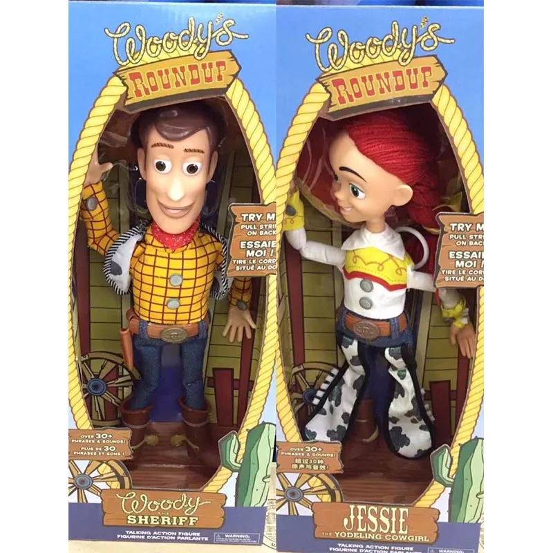 

2pcs 43cm Toy Story 3 Talking Jessie&Woody Action Figures Model Toys Children Christmas Gift Collectible DollFree Shipping