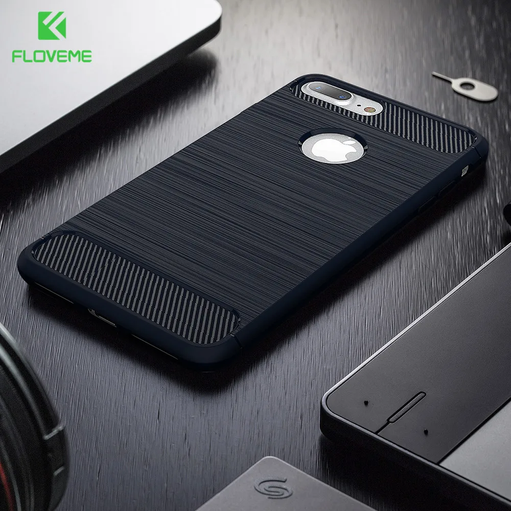 Goede FLOVEME Ultral Slanke Telefoon Case Voor iPhone 7 Plus 8 Volledige Bescherming Silicone Telefoon Gevallen Voor iPhone 8 7 Plus 7 Case Cover Coque