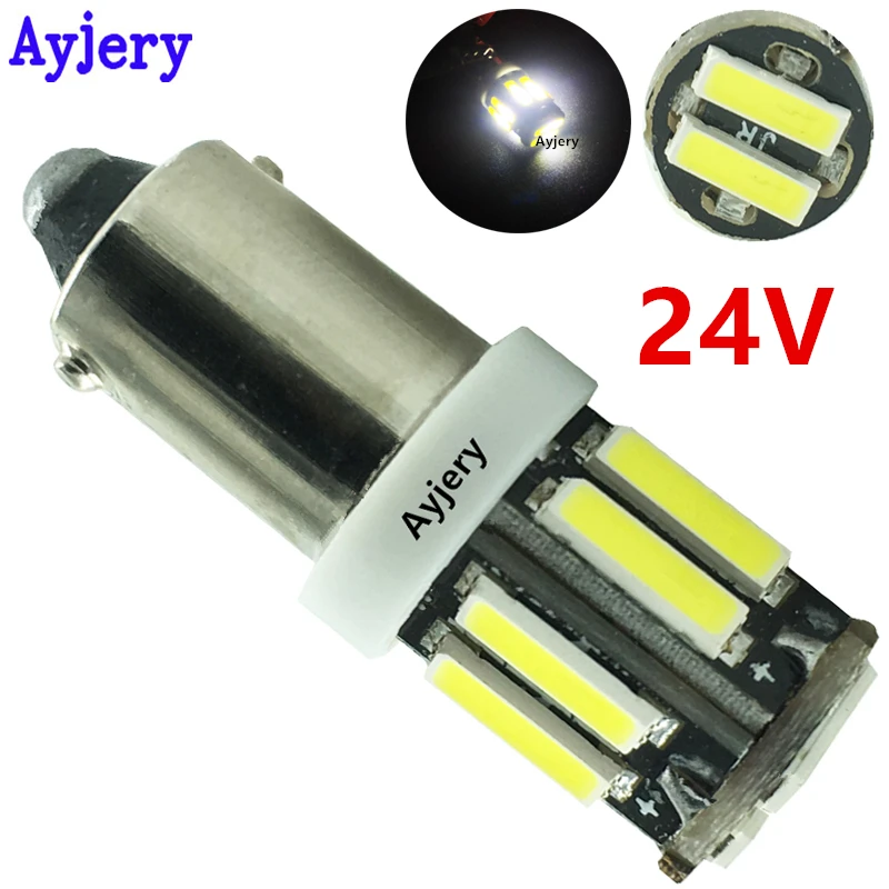 AYJERY автостайлинг! Светодиодные лампы 100X 24 В T11 BA9S 7014 10 SMD индикатор боковой карты