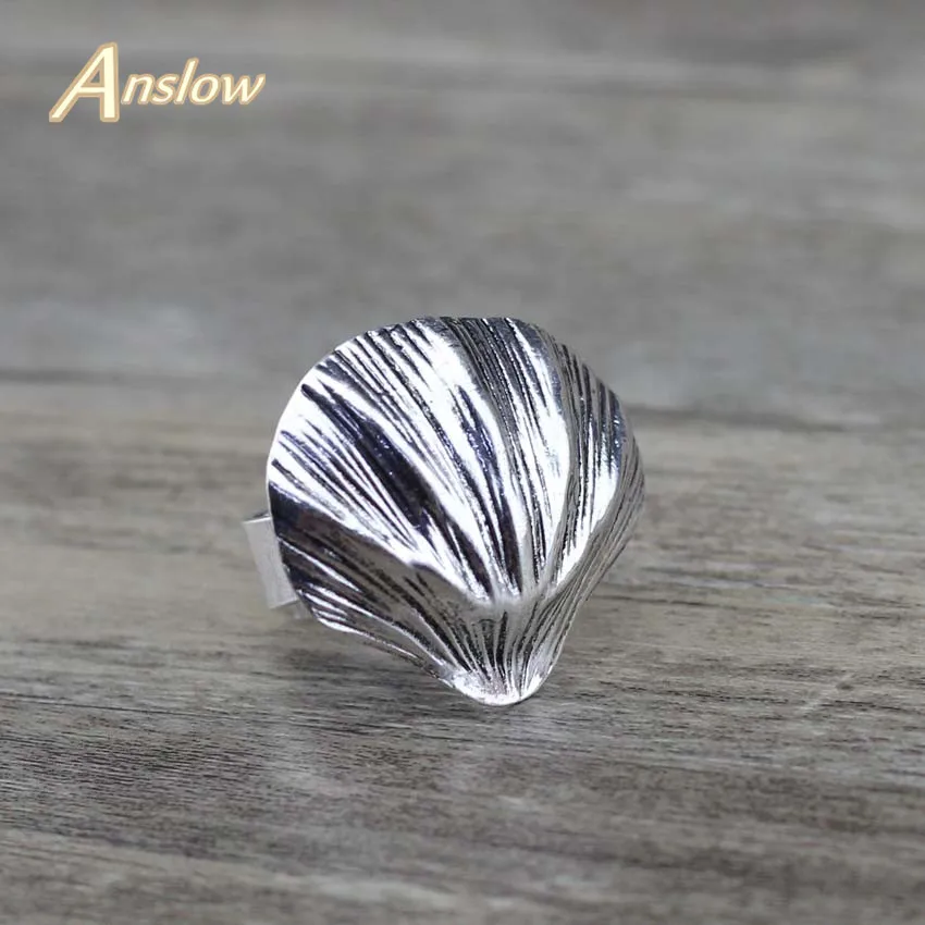 

Anslow Fashion Simple Design Vintage Fan Shell Mental Zinc Alloy Adjustable Women Finger Ring Party Birthday Friend LOW0033AR