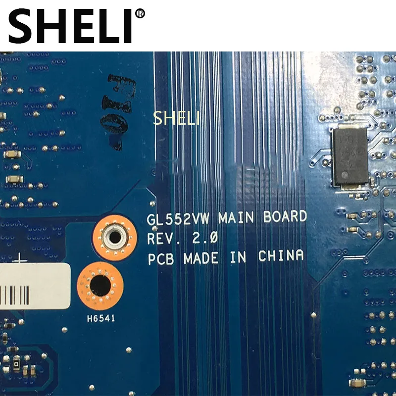  SHELI FOR ASUS GL552VW Motherboard ZX50V GL552V GL552VW laptop motherboard mainboard REV2.0 I7-6700