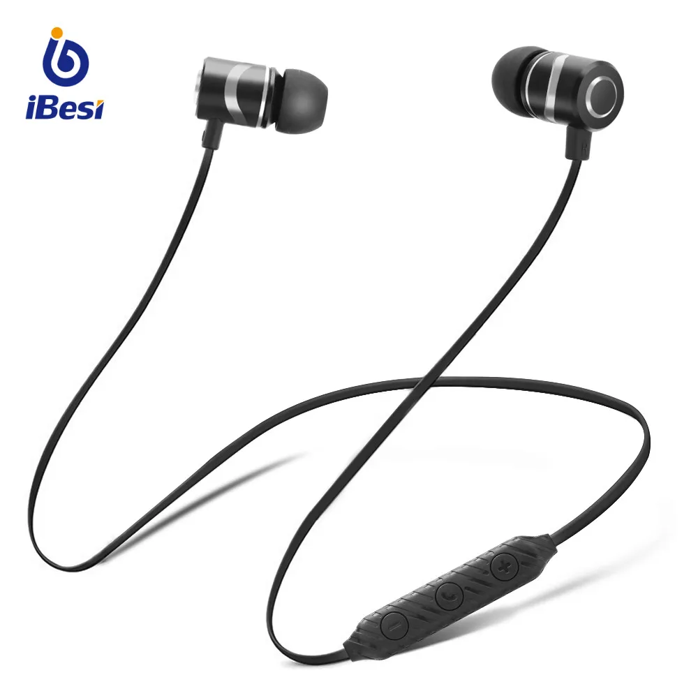 IBesi L08 магнитные беспроводные наушники металлические спортивные Bluetooth стерео с