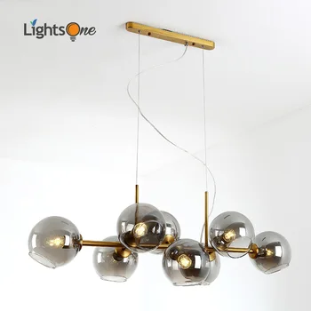 

Nordic restaurant pendant lamps post modern molecular magic bean light creative personality hotel bar pendant lights