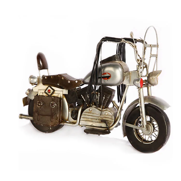 YHSWIN Ferro Modello di Moto Modello di Motocicletta in Ferro Creativo Retrò Decorazione Ragazzo Uomo Regalo di Compleanno Fotografia Puntelli Collezione di Amanti Della Moto 13 × 7㎝ 