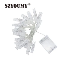 SZYOUMY 1 м 2 м 4 м светодиодный зажим для фото-карт гирлянды красочные хрустальные праздничные вечерние сказочные украшения для дома ночные светильники