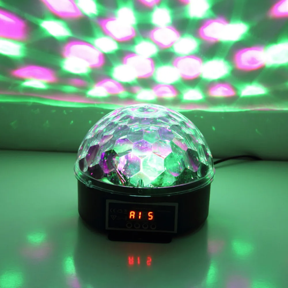 

Worldwide 1 pcs Durable 3 Colors LED Crystal Magic Ball Effect Light Disco DJ Stage Party