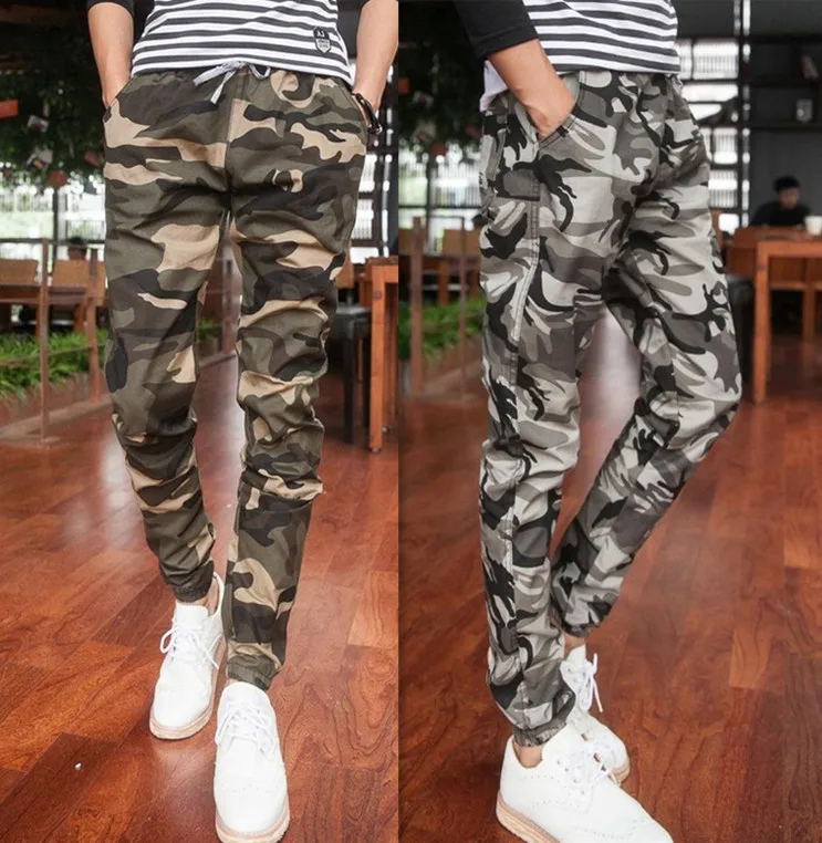 mens slim fit camo cargo pants