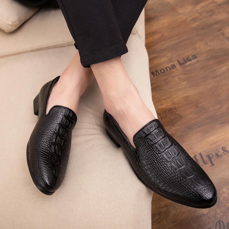 designer snake skin leather shoes men fashion evening dress male footwear wedding crocodile pattern brogue oxford shoes for men (8)