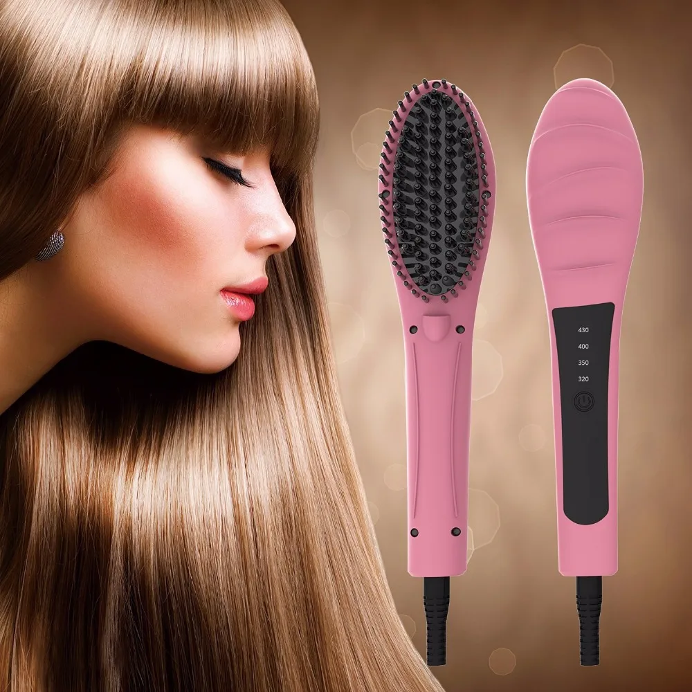 2016 hot selling hair straightener brush fast magic tec hair