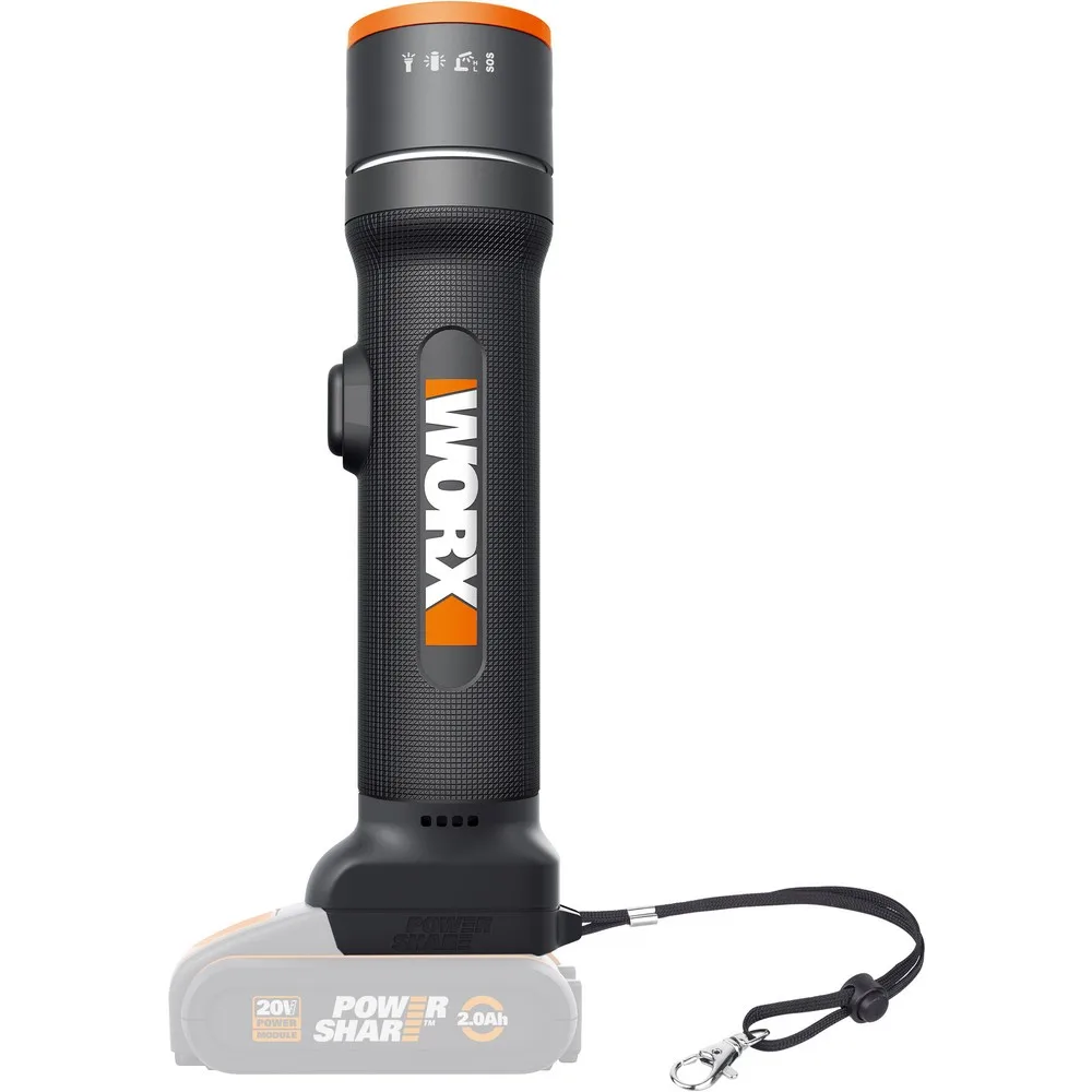 Фонарь аккумуляторный WORX WX027.9, 20В, без АКБ и ЗУ