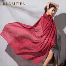 RUNMEIFA хлопковый шарф женский летний однотонный шарф весна лето мягкий удобный 70*180 RUNMEIFA хлопковый шарф женский летний однотонный шарф весна лето мягкий удобный 70*180