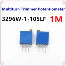 15 шт./лот 3296W-1-105LF 3296 Вт 105 1 м ом Топ регулирование многооборотный Подстроечный резистор потенциометр высокой точности переменный резистор