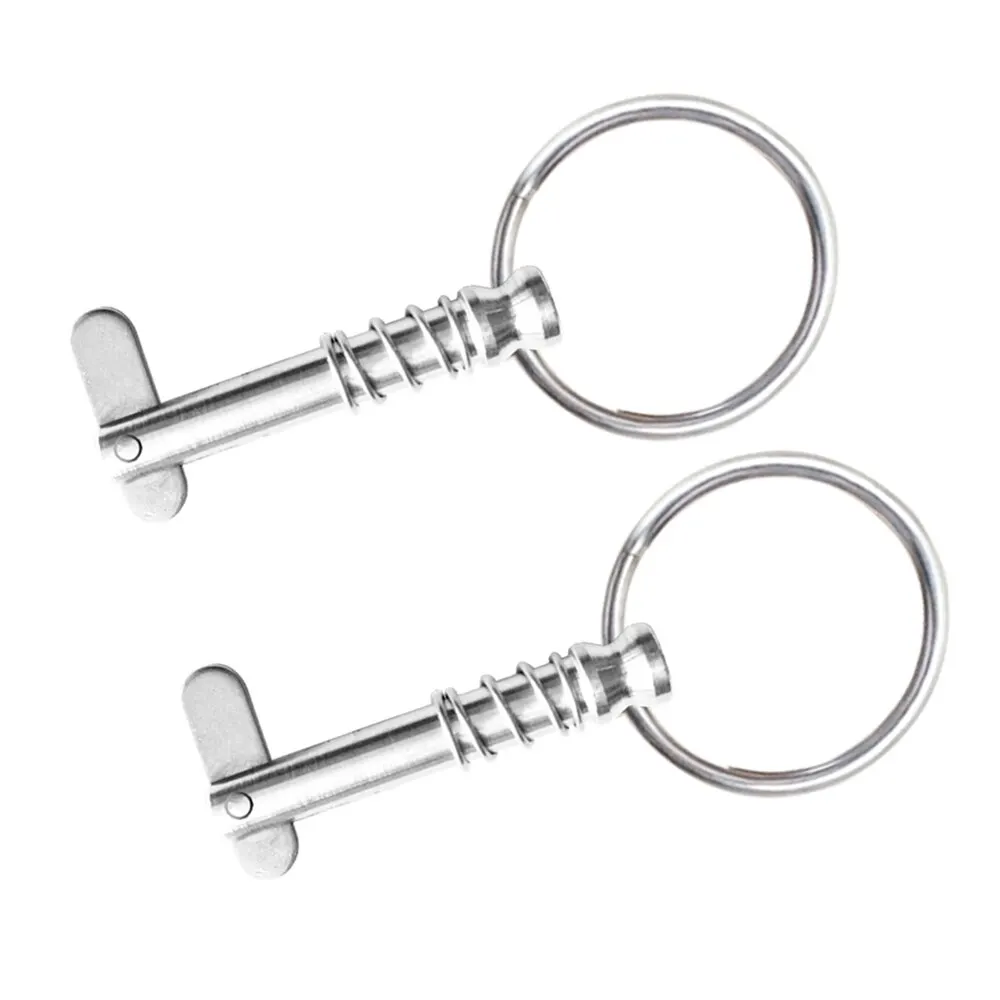 

#2pcs 1pcs 316 Stainless Steel Quick Release Pins Spring Loaded Boat Marine with Pull Ring Boat Bimini Top Fitting Hardware