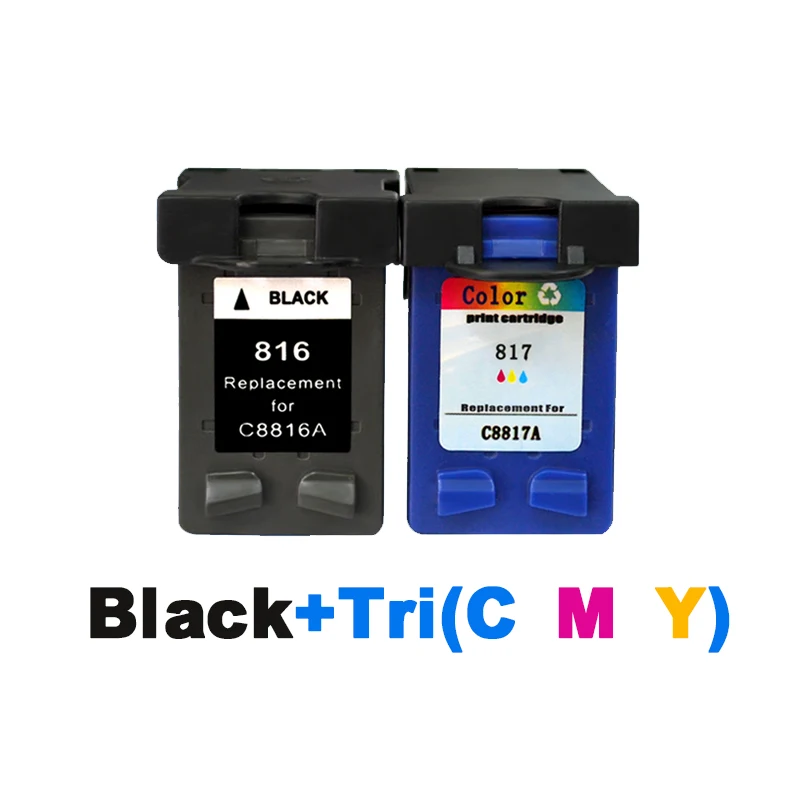 Совместимый чернильный картридж XiongCai для принтера HP 816 817 DeskJet D1468 D2360 D2368 D2468 3668 5168