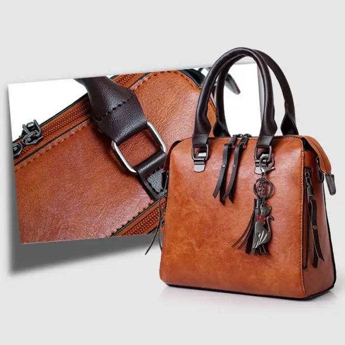 1 Set Women Lady Shoulder Crossbody Bag Handbag Wallet PU Leather Vintage for Travel MUG88