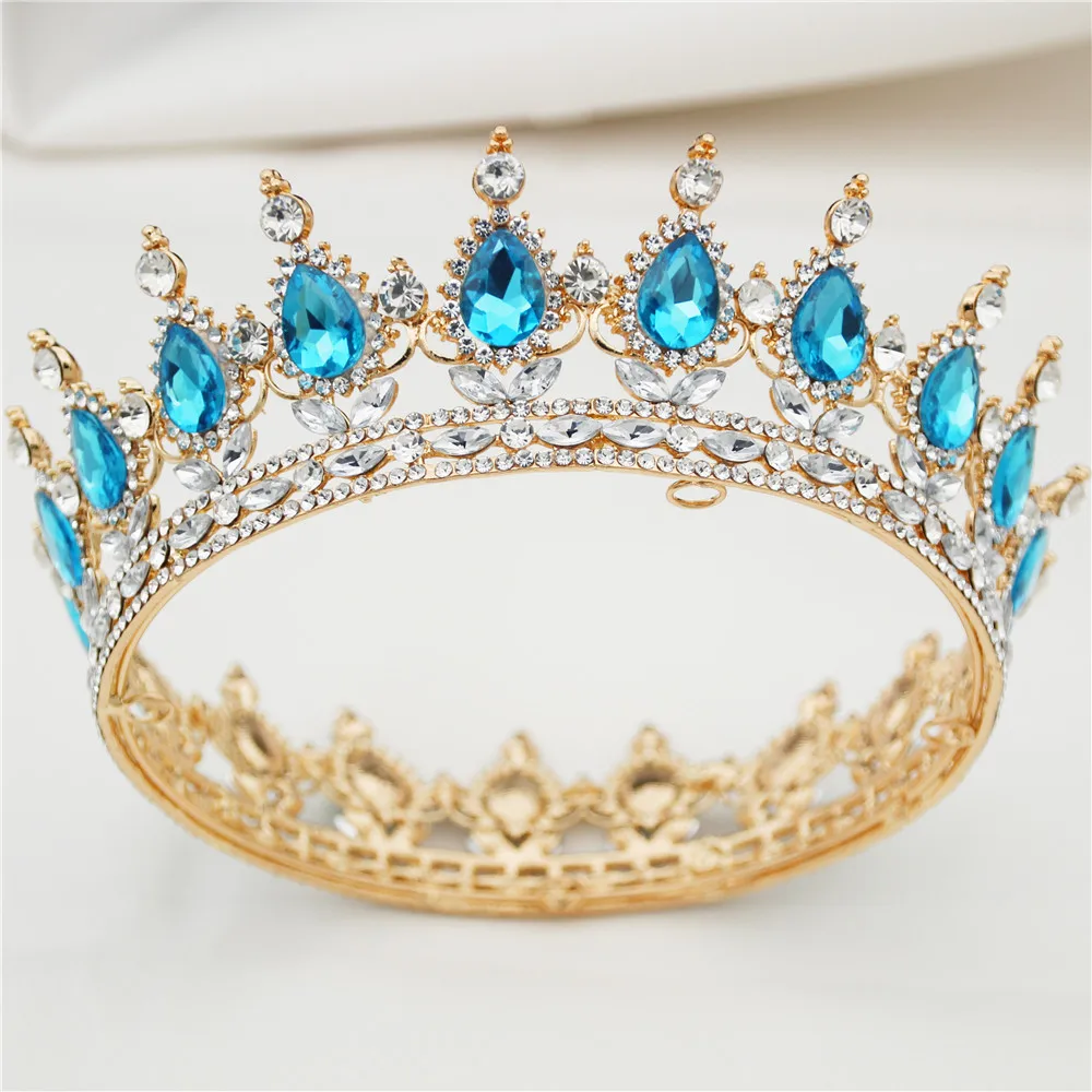 2019 модная Великолепная Большая 14 см барокко кристалл королева король круглая