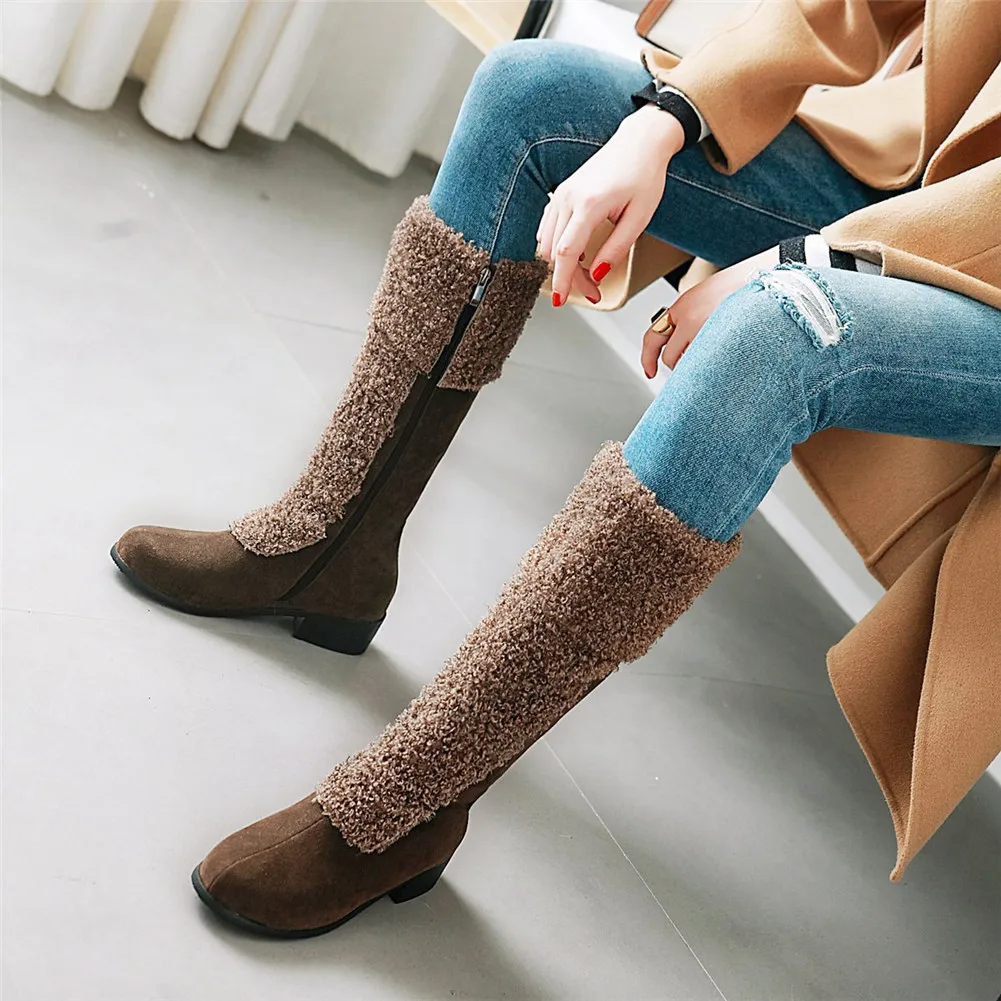 

Lapolaka 2019 Hot Sale Big Size 46 Russia Shoes Female Knee High Boots Women Shoes Winter Shoes Woman Snow Boots