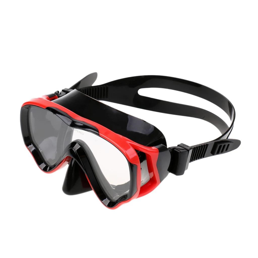 Youth Red Black Scuba Diving Mask Goggles For Snorkeling Swimming Freediving