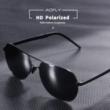 AOFLY DESIGN Pilot Men’s Sunglasses Men Polarized TAC Sun Glasses Rubber legs oculos Male Eyewear Accessories For Men With Case