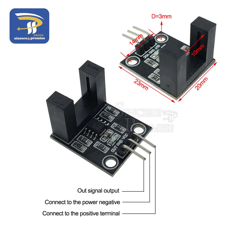 Photoelectric Beam Speed Sensor Module 3.3V-5V Slot-Type Optocoupler for Arduino