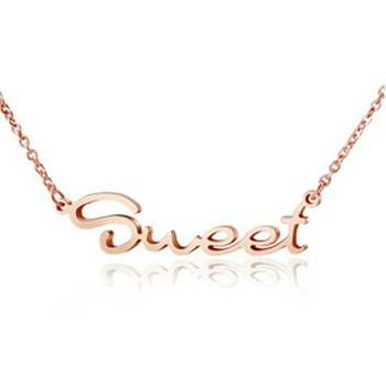 

Custom rose gold necklace can be used with their own name to combine gold-plated necklace Christmas valentine gifts