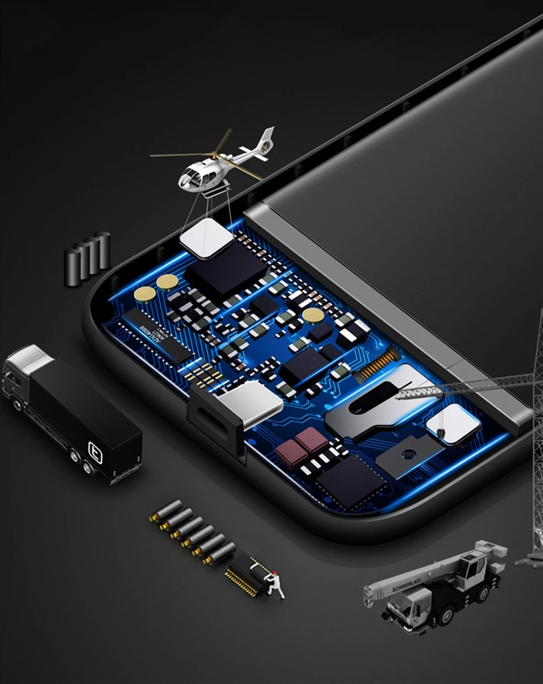Чехол для аккумулятора, ультра тонкий для iPhone 6, 7, 8, 6s Plus, чехол для зарядного устройства, чехол для зарядного устройства, Внешний чехол для задней панели