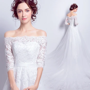 

2017 new stock plus size women pregnant bridal gown wedding dress ball gown tail train sexy strapless white Luxury Lace 2121