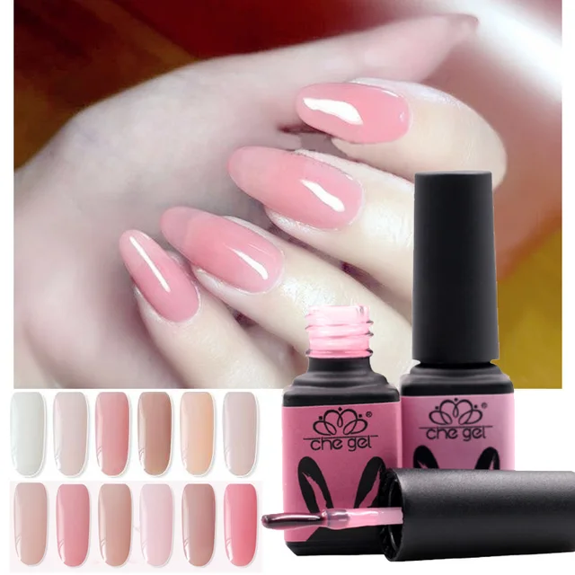Che Gel Brand Long Lasting Nail Polish Transpa Color Che Gel Brand Long Lasting Nail Polish Transpa Color Soak Off White Pink