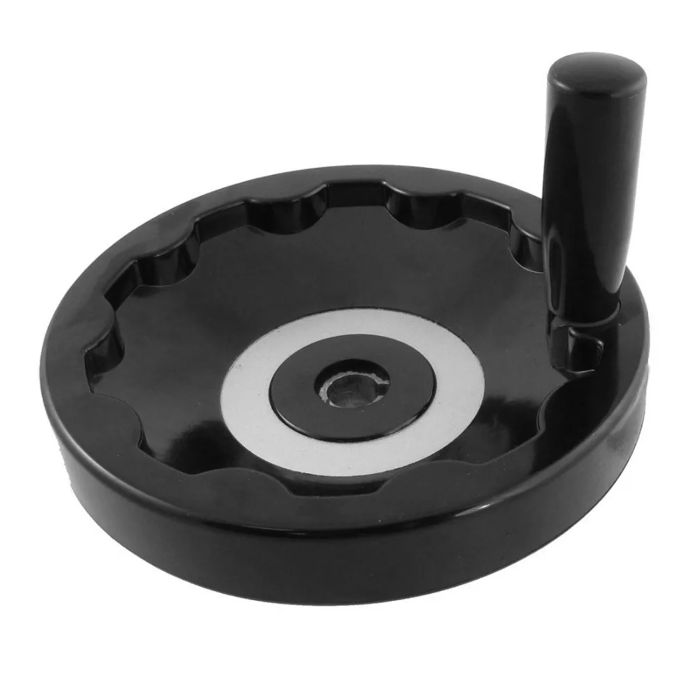 1PCS 18mm x 200mm Hand Wheel Black w Folding Revolving Handlein Wood Routers from Tools on