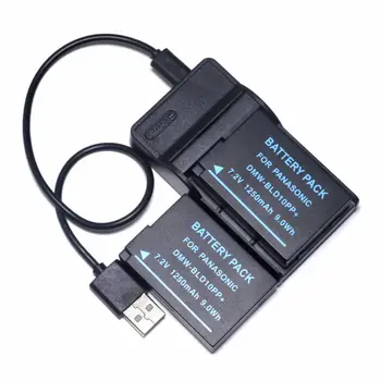 

2PCS DMW-BLD10E DMW-BLD10PP battery + usb charger for Panasonic DMC-GX1 DMC-GX1GK DMC-GF2 DMC-GF2GK DMC-G3GK digital camera